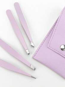 4 bộ nhíp nhổ lông mày - Màu tím - Xem 4