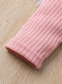 SHEIN Camiseta De Cuello Alto Y Bloque De Color Para Niña Joven - Multicolor - Ver 5