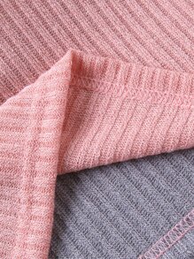 SHEIN Camiseta De Cuello Alto Y Bloque De Color Para Niña Joven - Multicolor - Ver 6