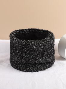 Solid Infinity Scarf - Black - View 1