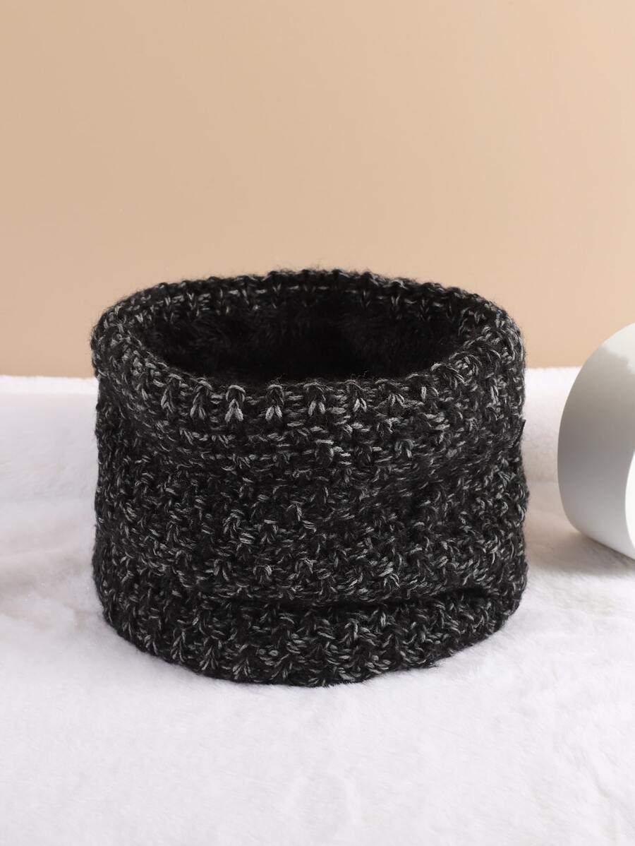 Solid Infinity Scarf - Black - View 1