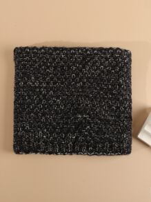 Solid Infinity Scarf - Black - View 2