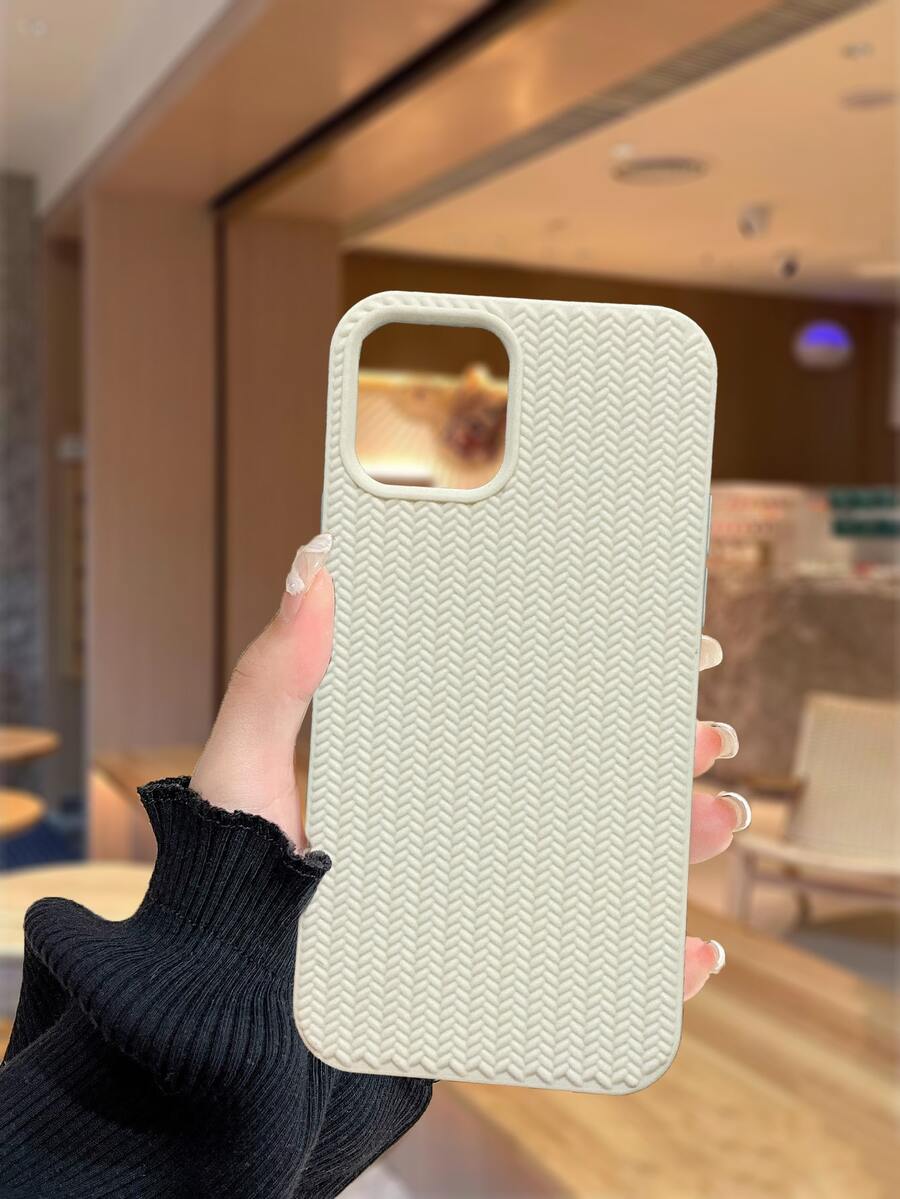 Funda de móvil unicolor con textura - Blanco - Ver 1