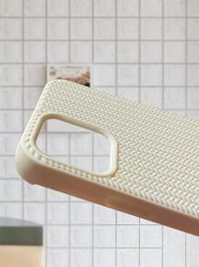 Funda de móvil unicolor con textura - Blanco - Ver 4