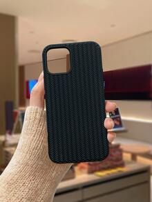 vỏ điện thoại màu có kết cấu - màu đen - Xem 3