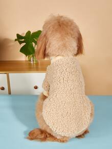 Warm Plush Pet Sweatshirt - Beige - View 3