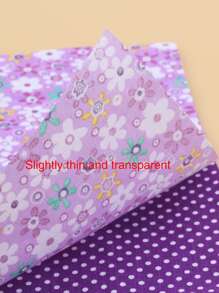 7pcs/Pack Mixed Patterned Fabric, Sewing & Quilting Material, Patchwork & Embroidery DIY Crafts - Multicolor - View 4