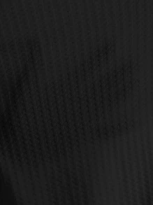 EMERY ROSE V-Neck Drawstring Ruched Casual Versatile Long Sleeve Pullover T-Shirt - Black - View 3