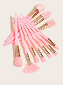 10 piezas Juego de brochas de maquillaje, Juego de brochas, Kit de brochas de maquillaje, Juego de brochas de maquillaje, Juego de maquillaje completo, Juego de brochas de maquillaje, Kit de maquillaje completo, Juego de brochas, Juego de brochas de maquillaje, Juego de regalo de maquillaje - Rosa - Ver 3