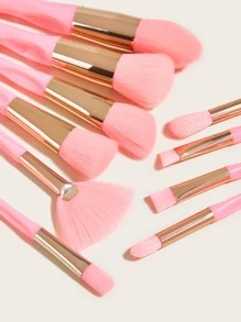 10 piezas Juego de brochas de maquillaje, Juego de brochas, Kit de brochas de maquillaje, Juego de brochas de maquillaje, Juego de maquillaje completo, Juego de brochas de maquillaje, Kit de maquillaje completo, Juego de brochas, Juego de brochas de maquillaje, Juego de regalo de maquillaje - Rosa - Ver 4