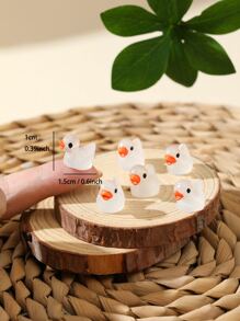 6pcs Duck Shaped Glow In The Dark Decoration Craft - Multicolor - View 3