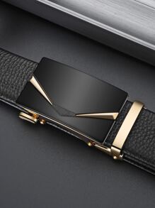Men Automatic Buckle Belt - Black - View 3