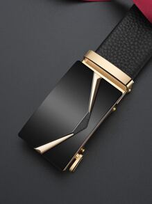 Men Automatic Buckle Belt - Black - View 4