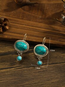 綠松石裝飾耳墜 - 彩色 - 查看 3