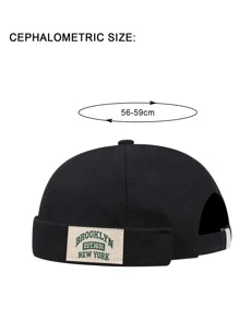 Men Letter Embroidered Patched Docker Hat For Daily Life