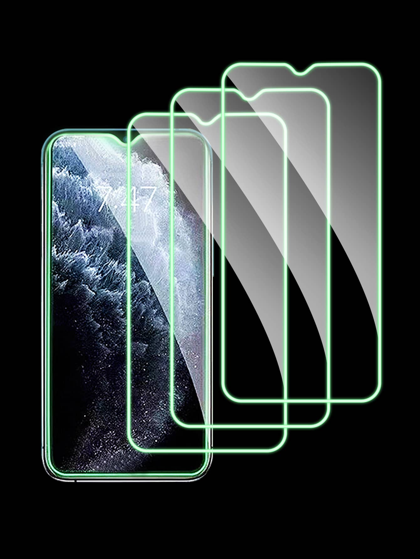 3sheets Luminous Phone Screen Film Compatible With Samsung - Green - View 1