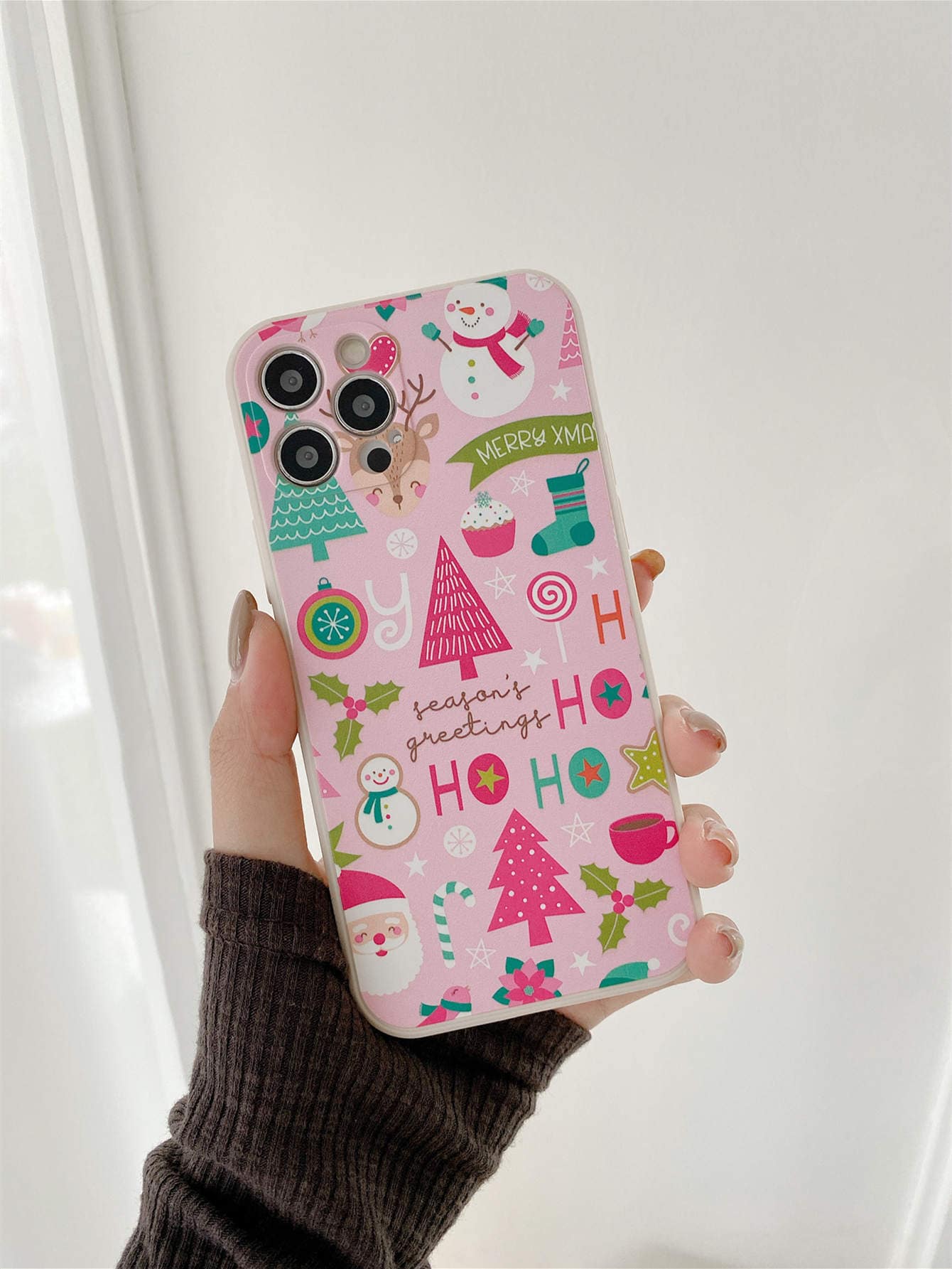 Funda para móvil Navidad con estampado de dibujos animados - Multicolor - Ver 1