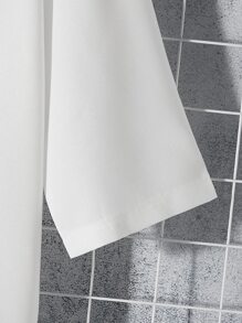 Manfinity Homme 男士素色缺口領襯衫 - 白色 - 查看 4