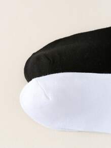 2双男士猫咪刺绣中筒袜，秋季袜子