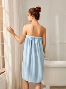 SHEIN Exclusive Quick Dry Microfiber Adjustable Spa Bath Body Wrap Towel Holiday Gift—Fresh Lavender - Blue - View 8