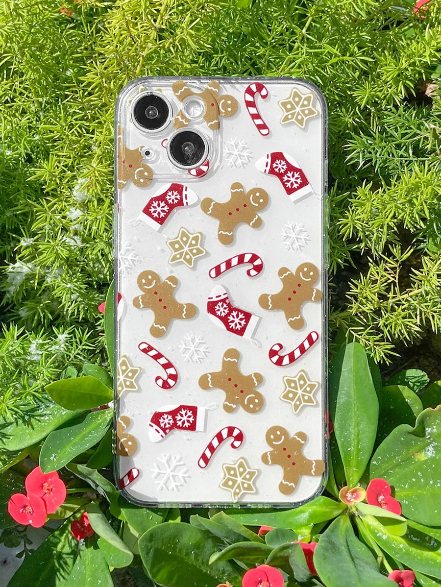 Christmas Candy Cane Print Phone Case Compatible With IPhone 11,Compatible With IPhone 13,Compatible With IPhone 14 Pro Max - Multicolor - View 1