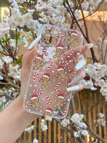 Christmas Gingerbread Man Pattern Phone Case - Multicolor - View 2