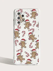 Christmas Gingerbread Man Pattern Phone Case - Multicolor - View 5