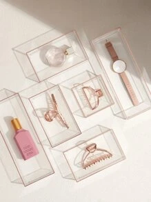 SHEIN Basic living 1 cái Khay chia ngăn kéo bàn có thể xếp chồng lên nhau cho phòng tắm/bàn trang điểm/bếp/trang trí văn phòng Trang trí mùa thu Trang trí lễ hội Trang trí phòng Trang trí nhà Trang trí mùa thu Trang trí phòng ngủ Quà tặng Giáng sinh cho ngày lễ - Trong sáng - Xem 6