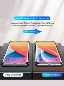 3-Pack Hydrogel Full Coverage Soft Screen Protector Tương thích với iPhone - Trong sáng - Xem 6