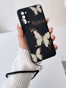 蝴蝶圖案手機殼附帶繩子 - 彩色 - 查看 4
