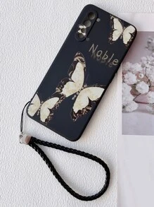 蝴蝶圖案手機殼附帶繩子 - 彩色 - 查看 6