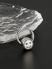 Thời trang và phổ biến 1 người đàn ông mô hình biểu hiện vòng trang trí khuyên tai bằng thép không gỉ cho kỳ nghỉ và cho một cái nhìn phong cách - Bạc - Xem 1