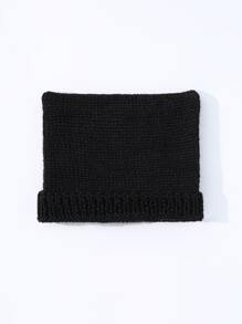 Cat Ear Decor Beanie - Black - View 2
