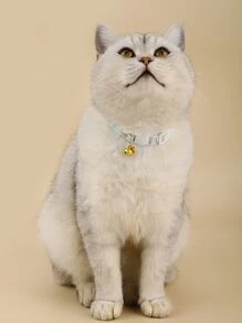 1入組隨機色愛心圖案寵物項圈 - 彩色 - 查看 2