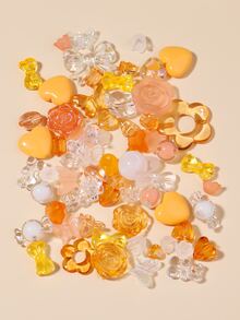 1 gói Bướm & Hoa Ngẫu nhiên DIY Acrylic Hạt - Nhiều màu - Xem 2