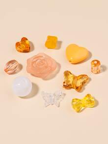 1 gói Bướm & Hoa Ngẫu nhiên DIY Acrylic Hạt - Nhiều màu - Xem 3