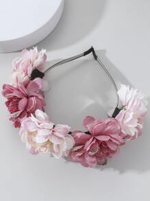 Flower Decor Headband Boho,Pink Accessories Valentine's Day Valentines,Hairband,Hair Hoop Headbands Head Accessories Beauty Home Hair Accessories - Multicolor - View 2