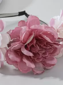 Flower Decor Headband Boho,Pink Accessories Valentine's Day Valentines,Hairband,Hair Hoop Headbands Head Accessories Beauty Home Hair Accessories - Multicolor - View 4