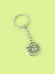 Móc khóa Sun & Moon Charm - Màu Bạc Cổ - Xem 2