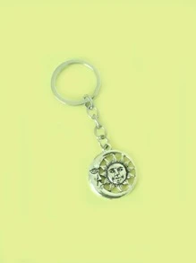 Móc khóa Sun & Moon Charm - Màu Bạc Cổ - Xem 3