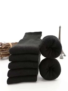 Mujer 1 par Calcetines de tripulación al azar unicolor - Multicolor - Ver 6