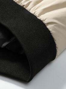 Manfinity Homme 1pc Loose Fit Men's Hooded Padded Coat With Zippered Pockets - Khaki - View 4