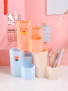 1 pieza Bote para lápices con diseño de flor al azar - Multicolor - Ver 7