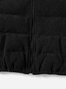 SHEIN Baby Girls' Casual And Comfortable Padded Coat, Suitable For Autumn And Winter - Black - View 4