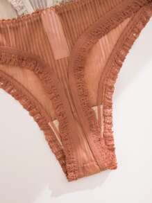 5packs Lace Trim Bow Decor Sexy Panties Set - Multicolor - View 4