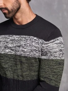 Manfinity Men Cut And Sew Jumper - Multicolor - View 3