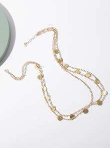 Disc Decor Costume Hair Band - Gold - View 3