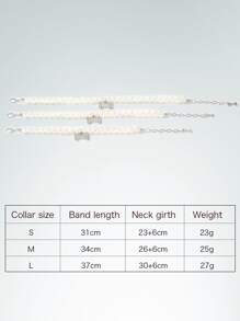 Faux Pearl Pet Necklace - White - View 3