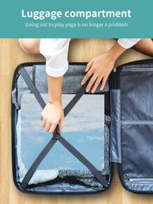 1pc 183*61CM Foldable Yoga Mat - Blue and White - View 5