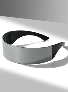 Wrap Around Fashion Glasses Street For Summer Beach Vacation,Outdoor,Travel - Silver - View 1